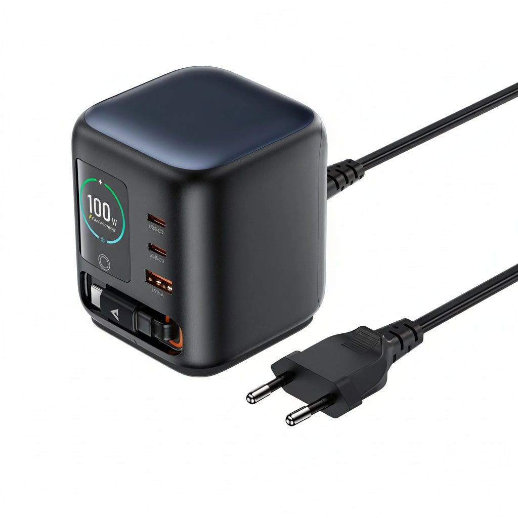 Aetriva™ PowerHub 100W GaN Desktop Charger with Smart TFT Screen