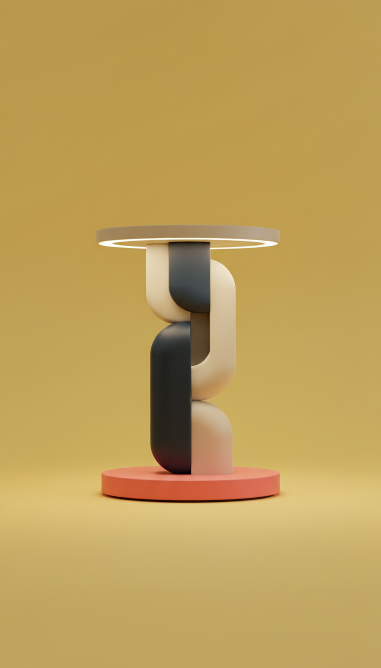Sculptural LED Desk Lamp with Touch Controls