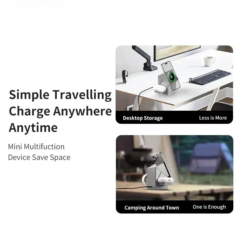 Aetriva™ 3-in-1 Rotating Magnetic Wireless Charging Station