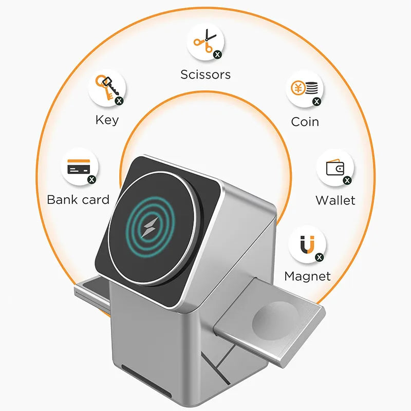 Aetriva™ Qi2 3-in-1 Rotating Wireless Charger Stand
